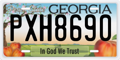 GA license plate PXH8690