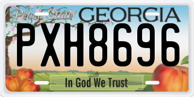 GA license plate PXH8696