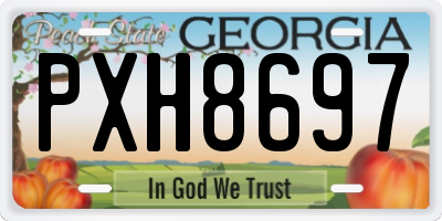 GA license plate PXH8697
