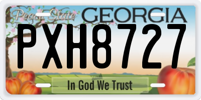 GA license plate PXH8727