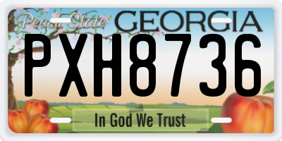 GA license plate PXH8736