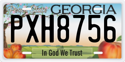 GA license plate PXH8756