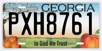 GA license plate PXH8761