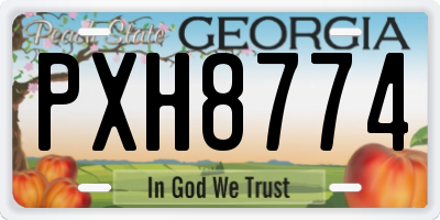 GA license plate PXH8774