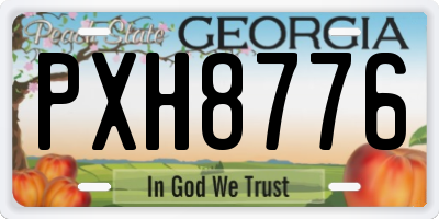 GA license plate PXH8776