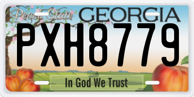 GA license plate PXH8779