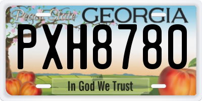 GA license plate PXH8780