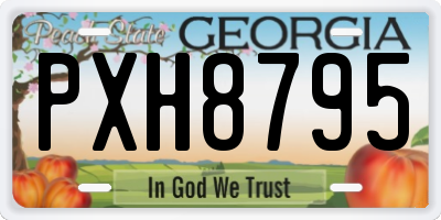 GA license plate PXH8795