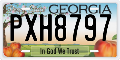 GA license plate PXH8797