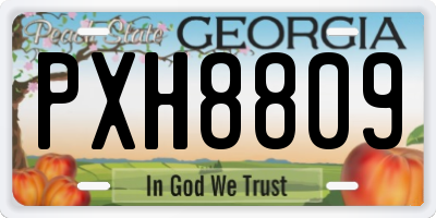 GA license plate PXH8809