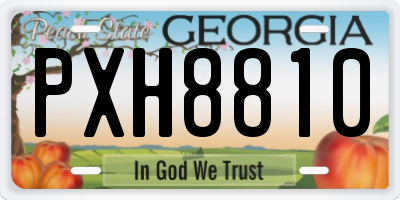 GA license plate PXH8810