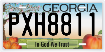 GA license plate PXH8811