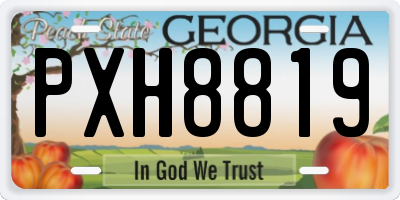 GA license plate PXH8819