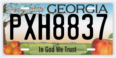 GA license plate PXH8837