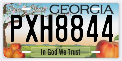 GA license plate PXH8844