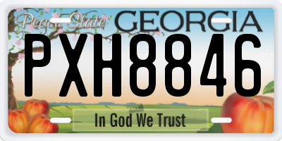 GA license plate PXH8846