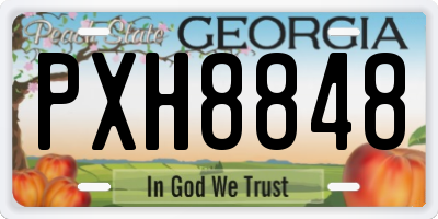GA license plate PXH8848