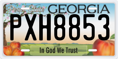 GA license plate PXH8853