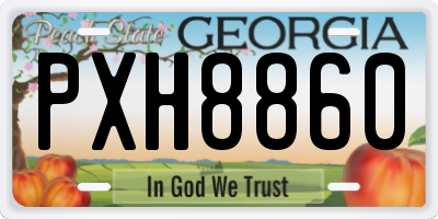 GA license plate PXH8860