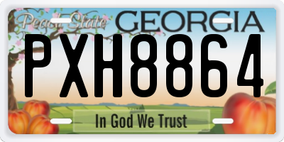 GA license plate PXH8864