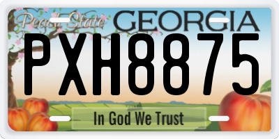 GA license plate PXH8875