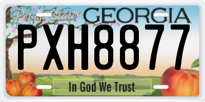 GA license plate PXH8877