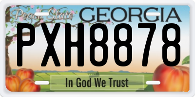 GA license plate PXH8878