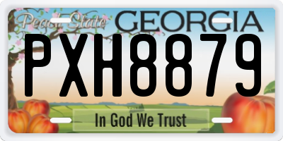 GA license plate PXH8879