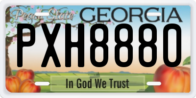 GA license plate PXH8880