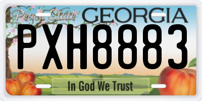 GA license plate PXH8883