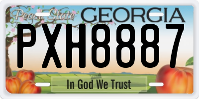 GA license plate PXH8887