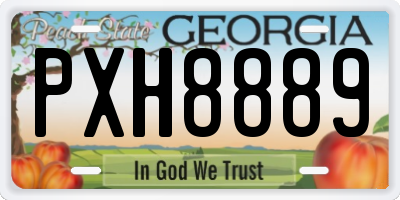 GA license plate PXH8889
