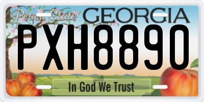 GA license plate PXH8890