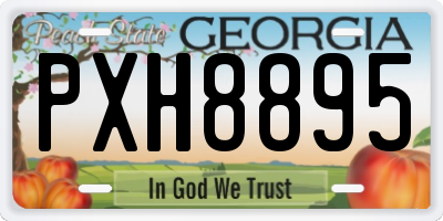 GA license plate PXH8895