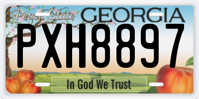 GA license plate PXH8897
