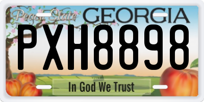 GA license plate PXH8898