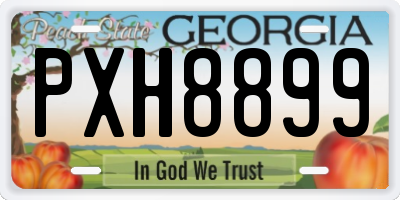 GA license plate PXH8899