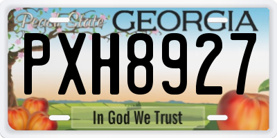 GA license plate PXH8927