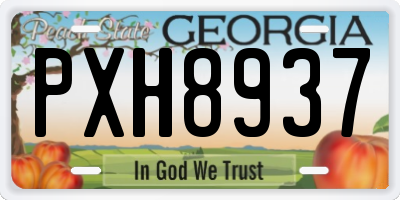 GA license plate PXH8937
