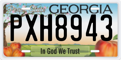GA license plate PXH8943