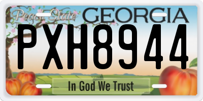 GA license plate PXH8944