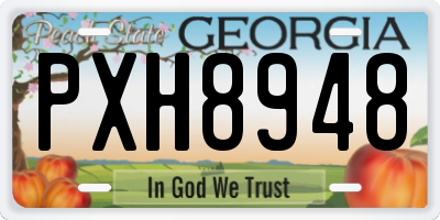 GA license plate PXH8948