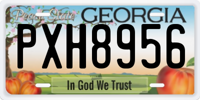 GA license plate PXH8956