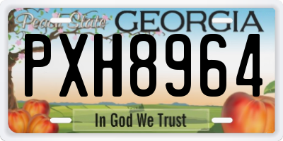 GA license plate PXH8964