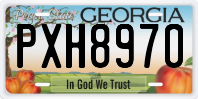 GA license plate PXH8970