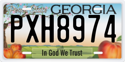 GA license plate PXH8974