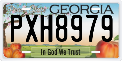 GA license plate PXH8979