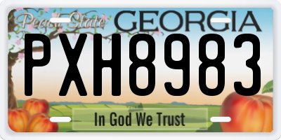 GA license plate PXH8983