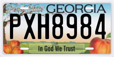 GA license plate PXH8984