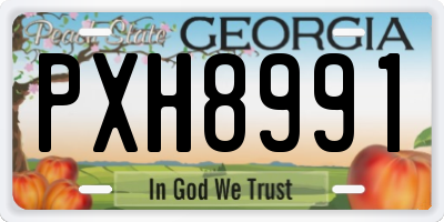GA license plate PXH8991
